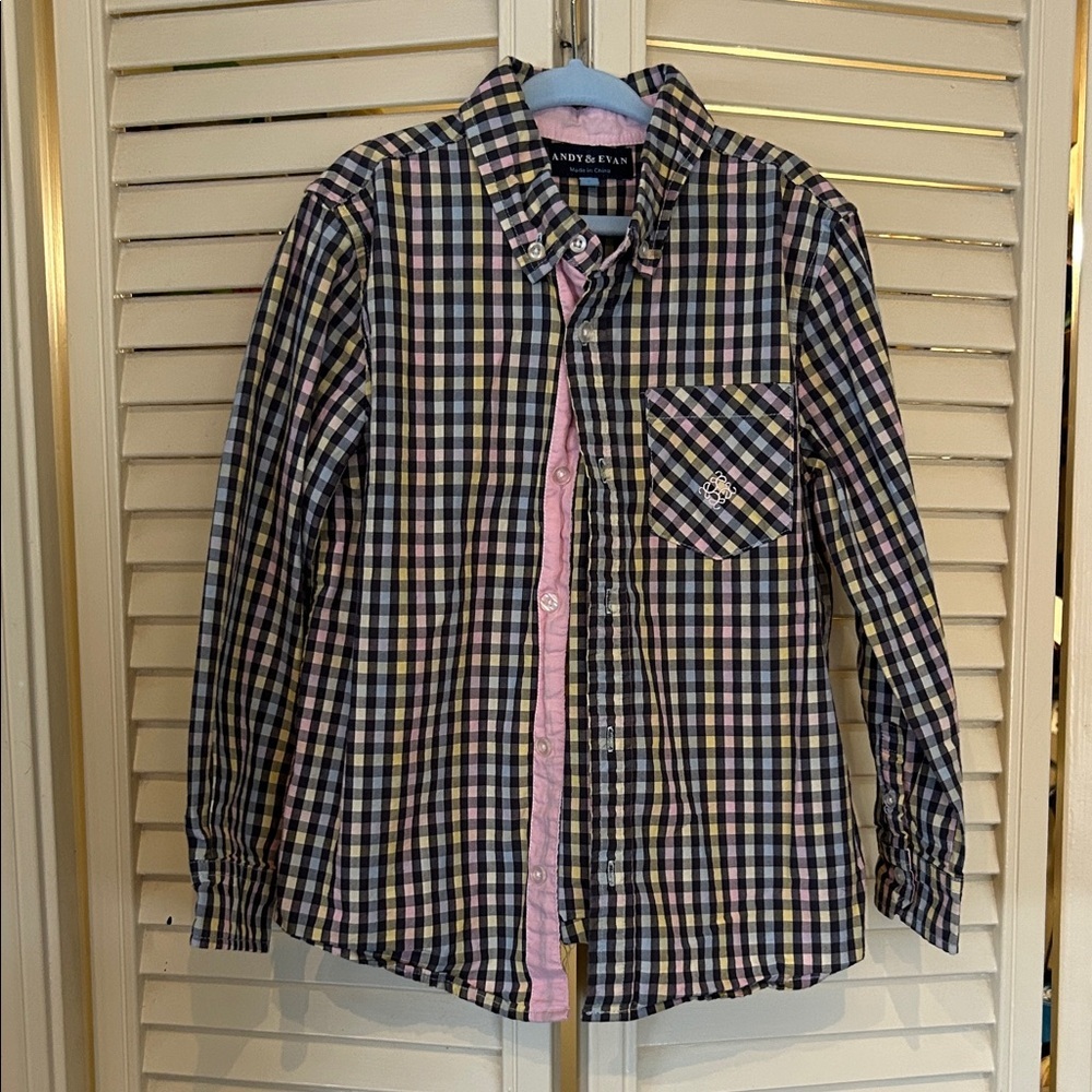 Andy & Evan Multicolor Plaid Button Down Shirt